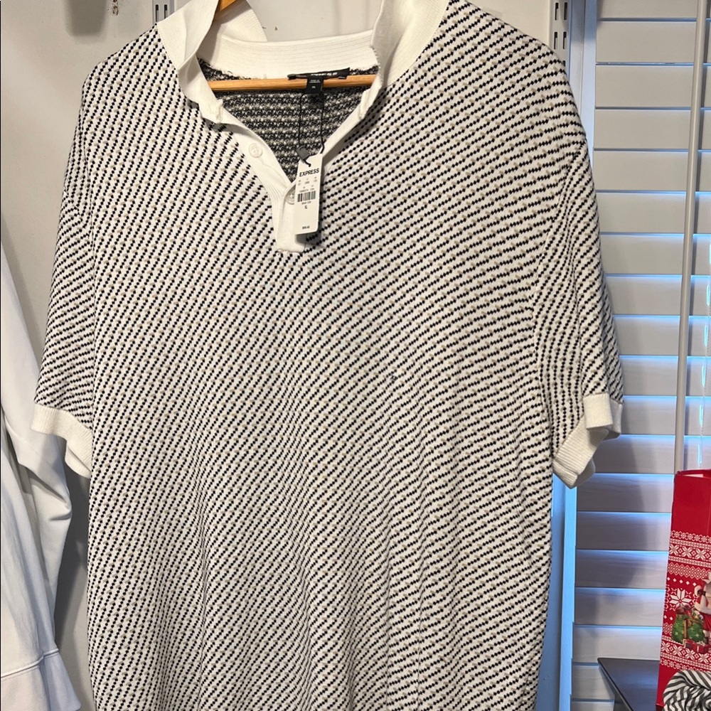 Express Monochrome Knit Cardigan